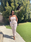 Pin Stripe Pink Jumpsuit