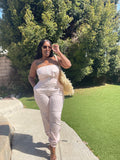 Pin Stripe Pink Jumpsuit