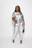 Its The Weekend Jumpsuit (Silver)