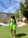 Baddie Romper (Lime Green)