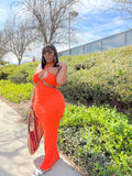 Tara Maxi Dress (Orange)